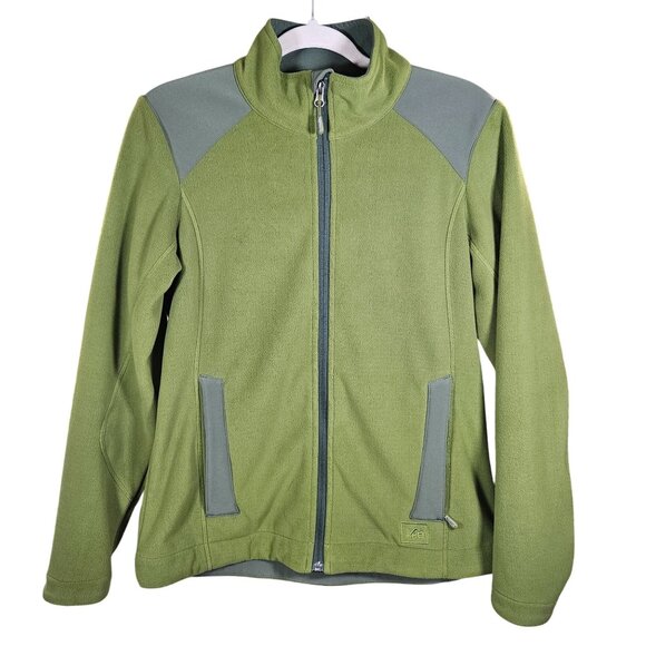 REI Women’s Softshell Fleece Jacket Green Size M Hiking Athflow Gorpcore Outdoor - Picture 2 of 14